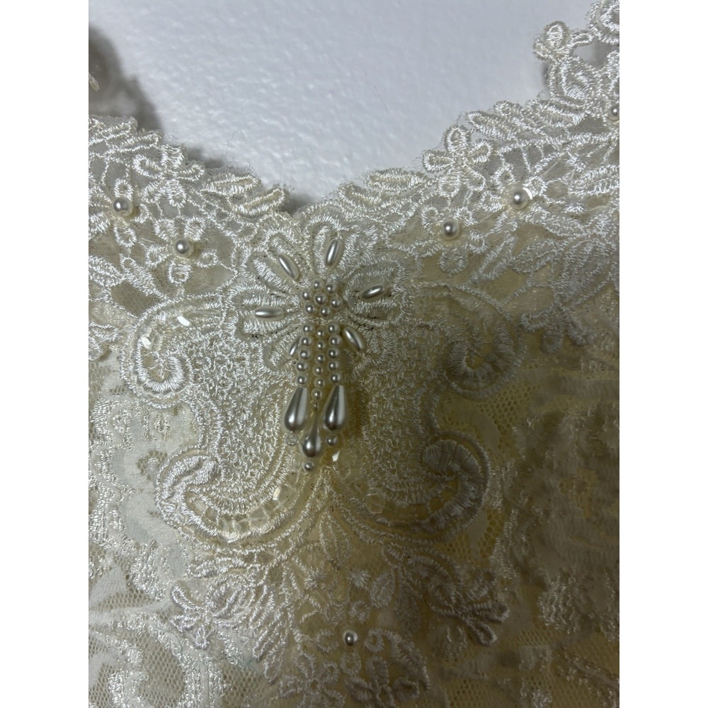 Vintage Magic Night By Cinema Etoile Sz M Lace Slip Cream Y2K Coquette - Picture 4 of 9